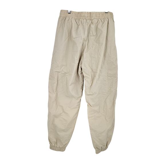 WILO The Label Parachute Jogger Pants Cream Drawstring Mesh Lined Baggy Size L - Picture 3 of 8